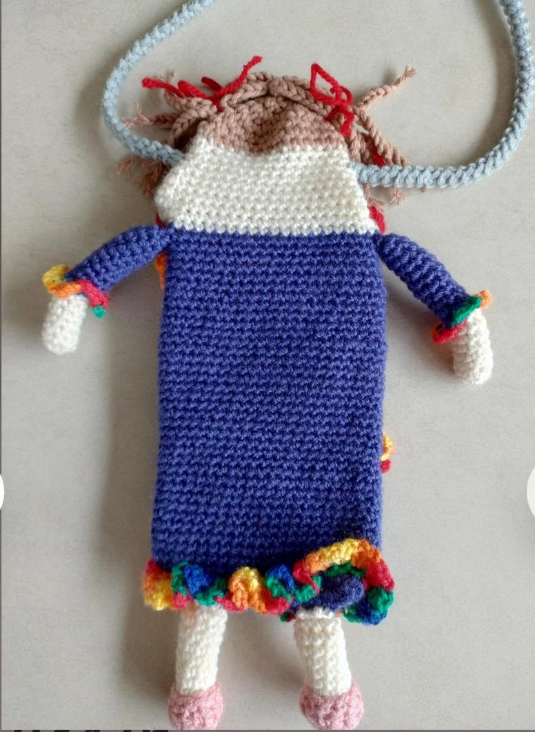 Sac téléphone fait main minitas fille grande bouche unique – photo 4